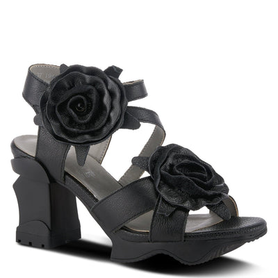 Spring Step Shoes L'Artiste Shelly Ankle Strap Sandal Women’s Hand Painted Leather