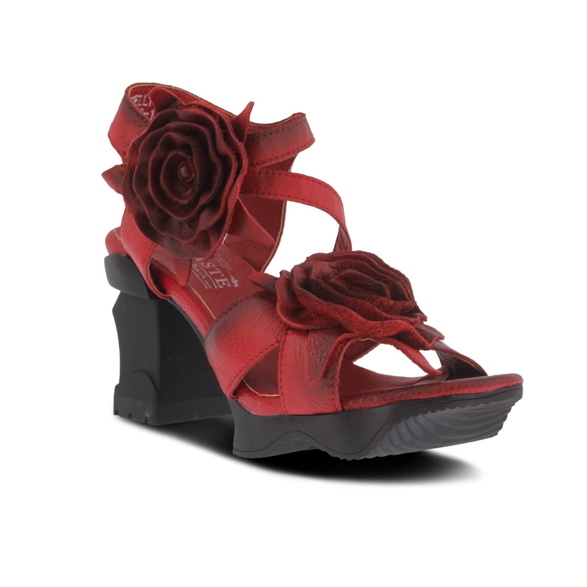 Spring Step Shoes L'Artiste Shelly Ankle Strap Sandal Women’s Hand Painted Leather