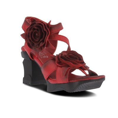 Spring Step Shoes L'Artiste Shelly Ankle Strap Sandal Women’s Hand Painted Leather