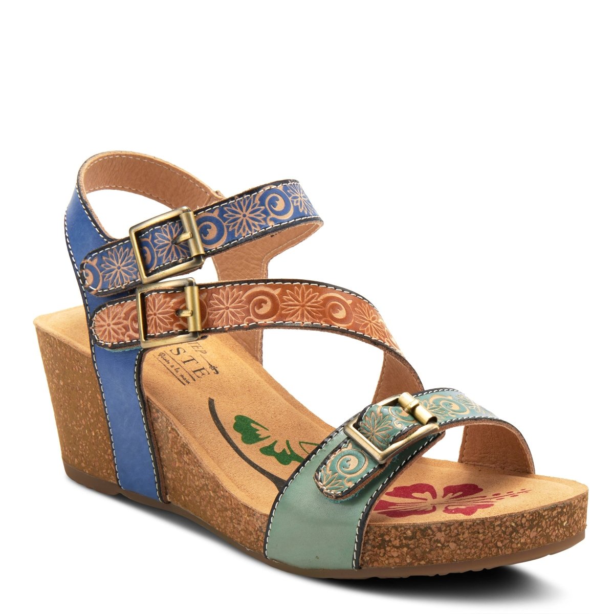 Spring Step Shoes L'Artiste Tanja Ankle Strap Sandal Women’s Leather Wedge
