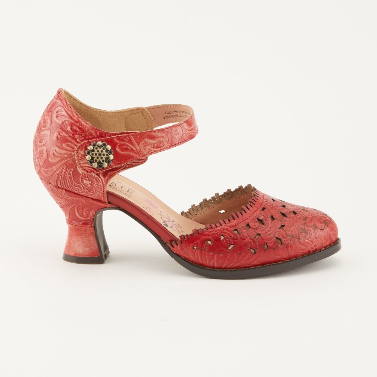 Spring Step Shoes L'Artiste Visionary Ankle Strap Shoe Women’s Hand Painted Leather