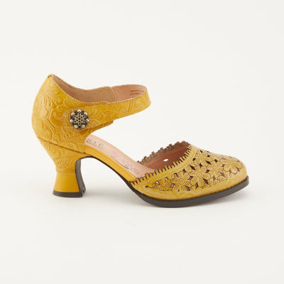 Spring Step Shoes L'Artiste Visionary Ankle Strap Shoe Women’s Hand Painted Leather