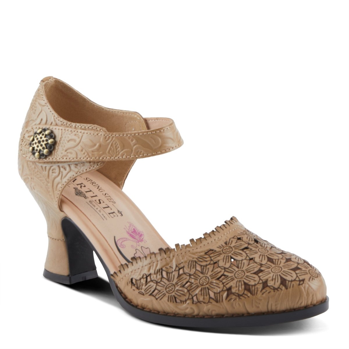 Spring Step Shoes L'Artiste Visionary Ankle Strap Shoe Women’s Hand Painted Leather
