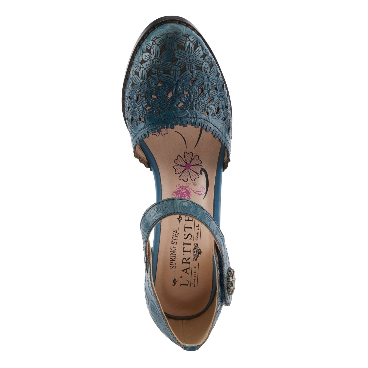 Spring Step Shoes L'Artiste Visionary Ankle Strap Shoe Women’s Hand Painted Leather