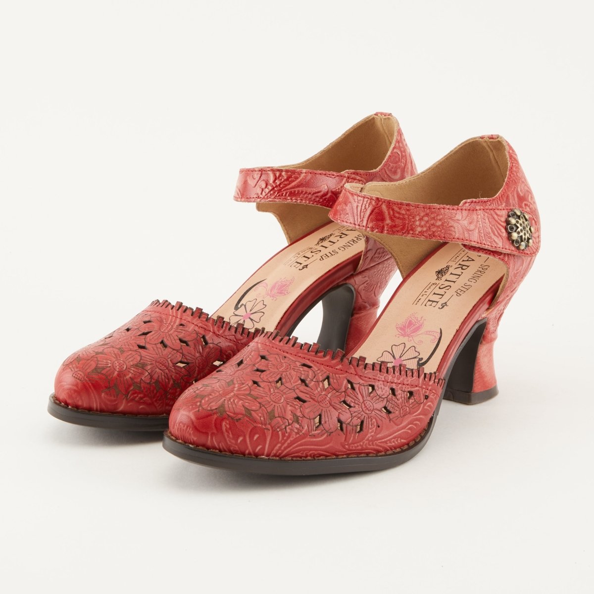 Spring Step Shoes L'Artiste Visionary Ankle Strap Shoe Women’s Hand Painted Leather