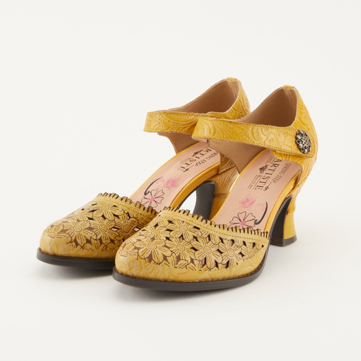 Spring Step Shoes L'Artiste Visionary Ankle Strap Shoe Women’s Hand Painted Leather