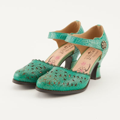 Spring Step Shoes L'Artiste Visionary Ankle Strap Shoe Women’s Hand Painted Leather