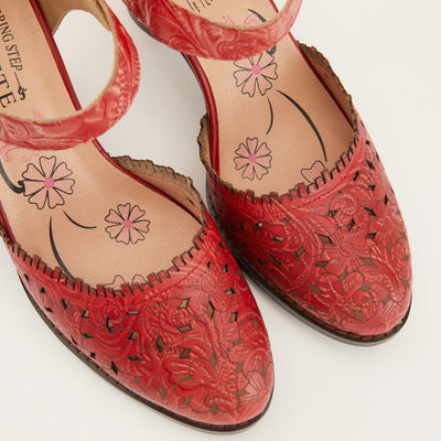 Spring Step Shoes L'Artiste Visionary Ankle Strap Shoe Women’s Hand Painted Leather