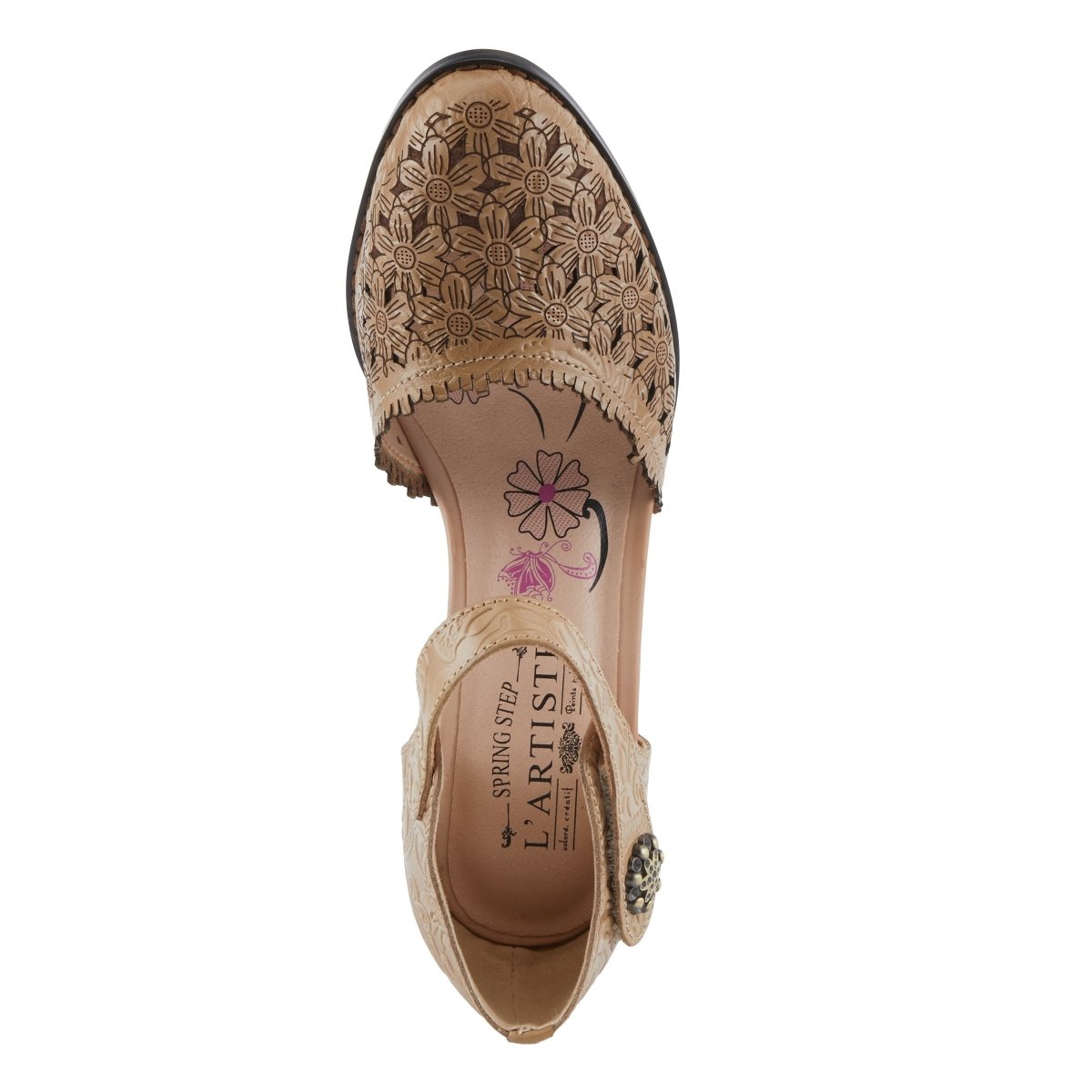 Spring Step Shoes L'Artiste Visionary Ankle Strap Shoe Women’s Hand Painted Leather