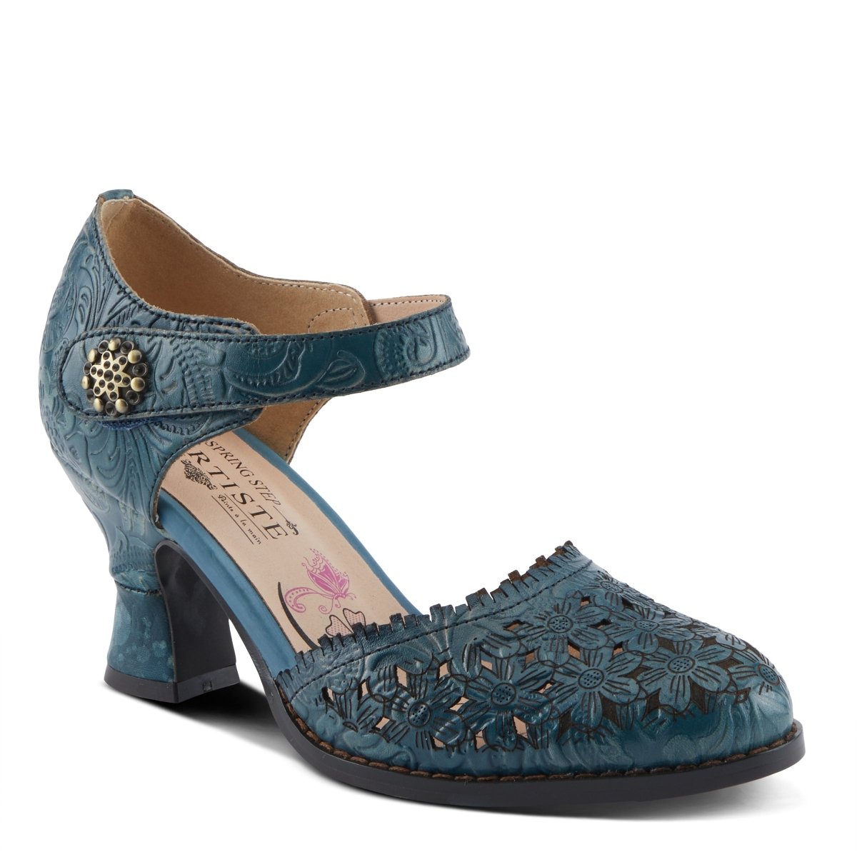 Spring Step Shoes L'Artiste Visionary Ankle Strap Shoe Women’s Hand Painted Leather