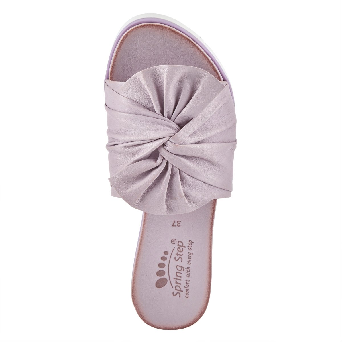 Spring Step Lavona Lilac slide sandal, top view