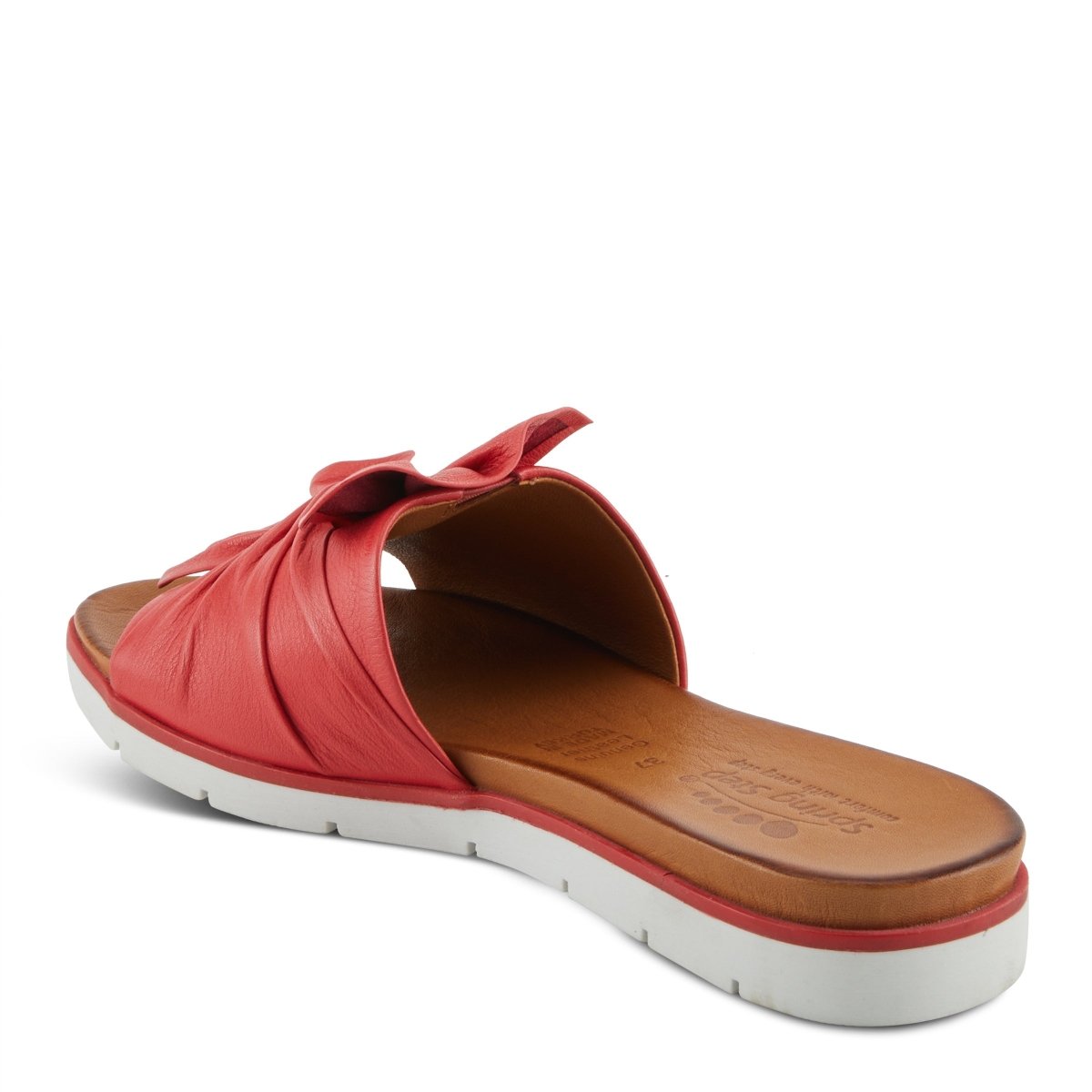 Spring Step Lavona Light Red slide sandal, rear three-quarter view