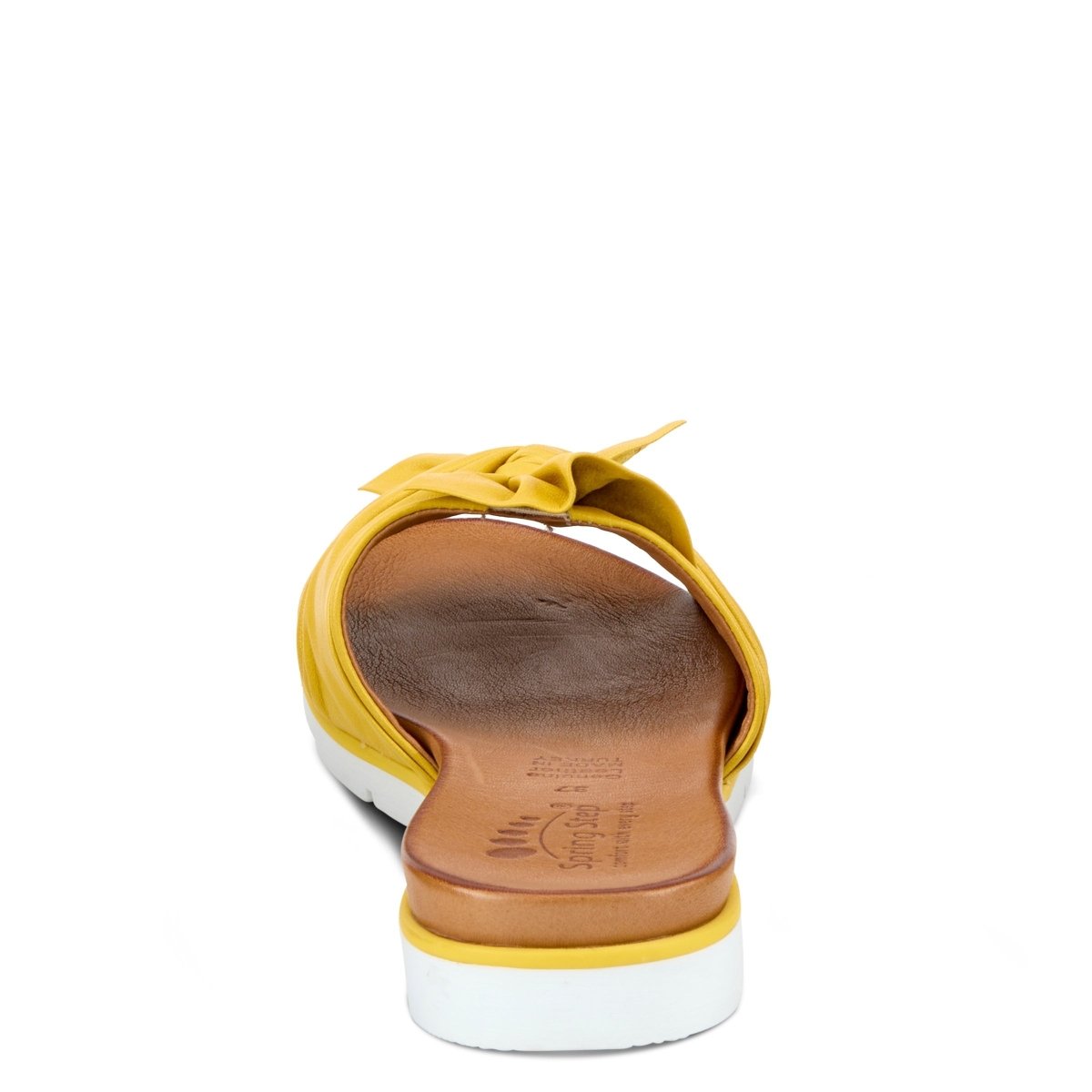 Spring Step Lavona Yellow slide sandal, rear view