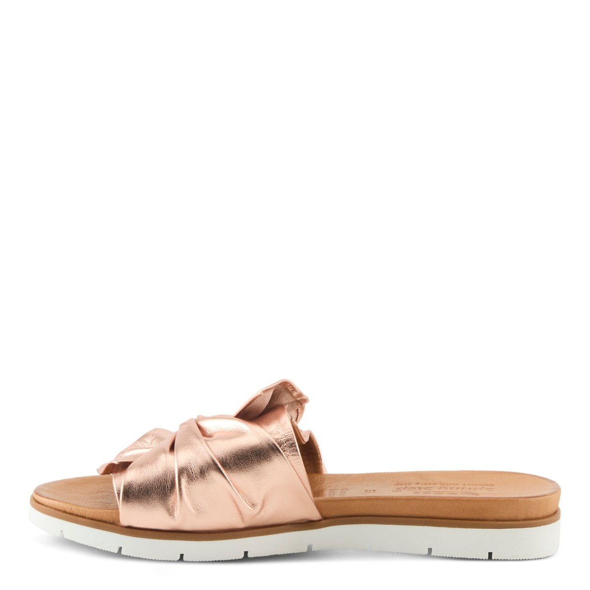 Spring Step Lavona Rose Gold slide sandal, inner side profile
