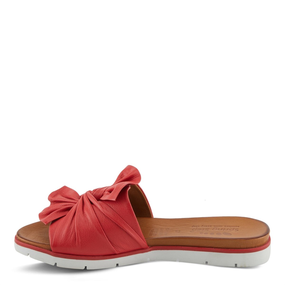 Spring Step Lavona Light Red slide sandal, inner side profile