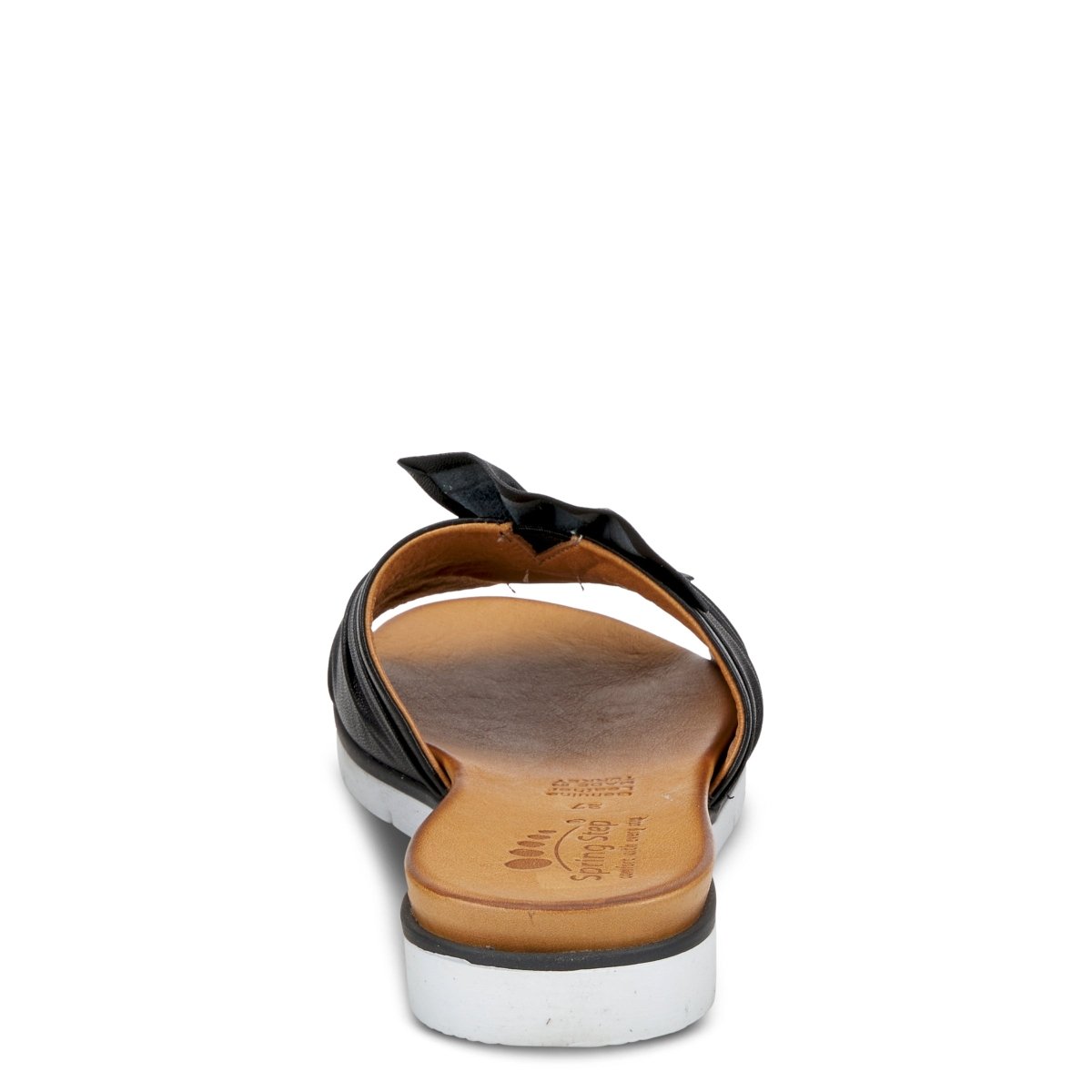 Spring Step Lavona Black slide sandal, rear view