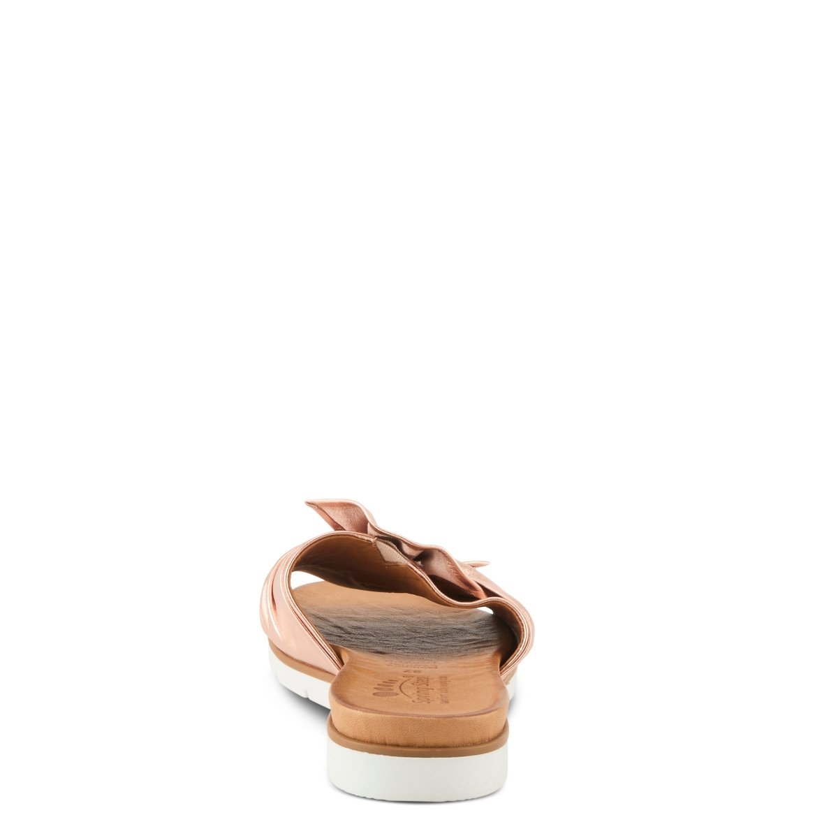 Spring Step Lavona Rose Gold slide sandal, rear view