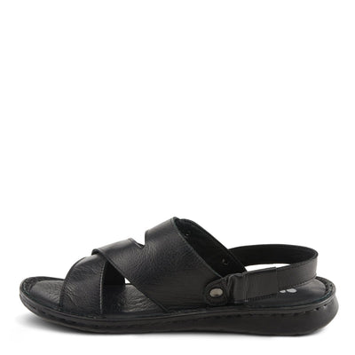 Spring Step Shoes Nofar Men's Black Leather Sandals