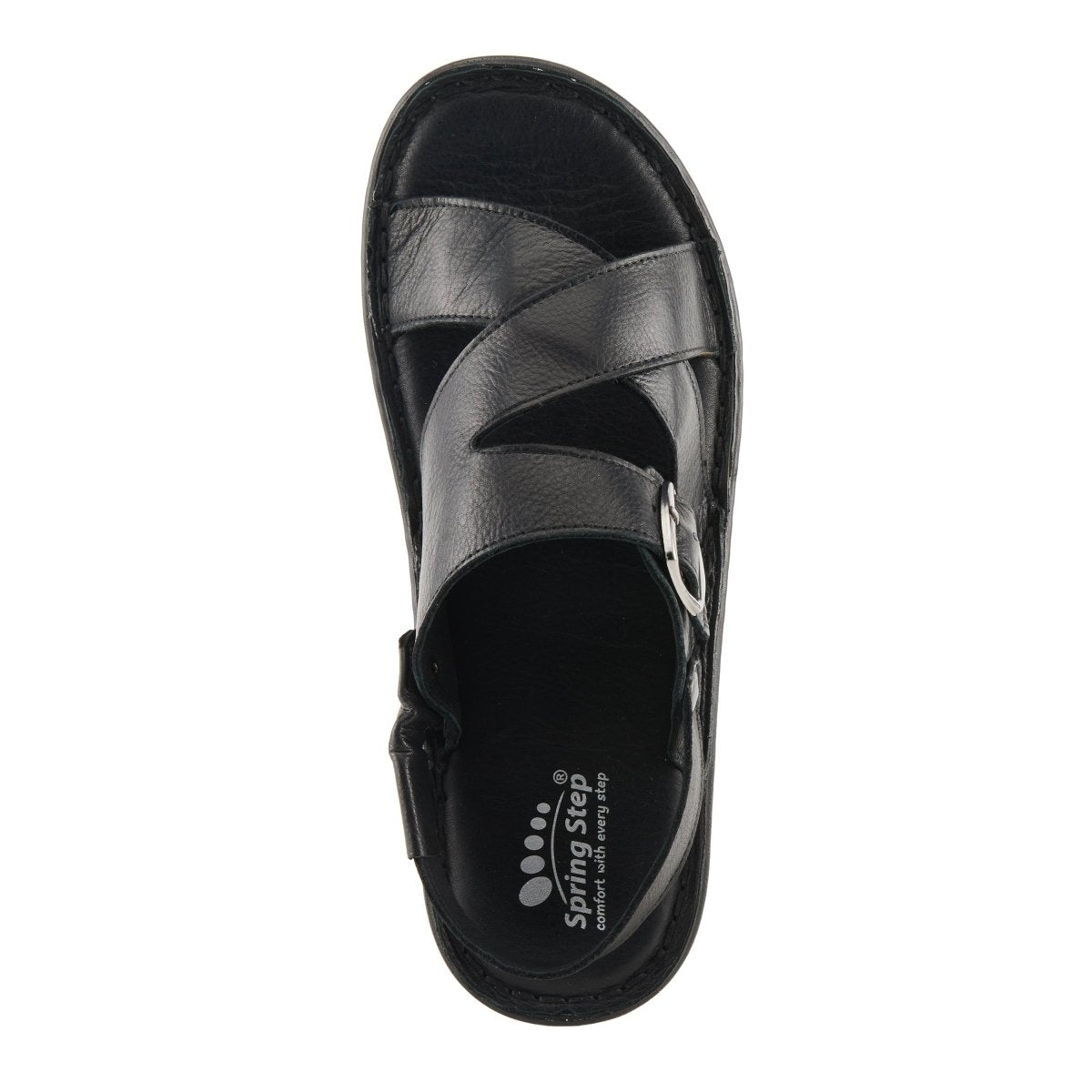Spring Step Shoes Nofar Men's Black Leather Sandals