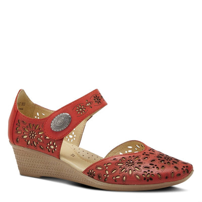 Spring Step Shoes Nougat Mary Jane Women's Leather Wedge Shoe