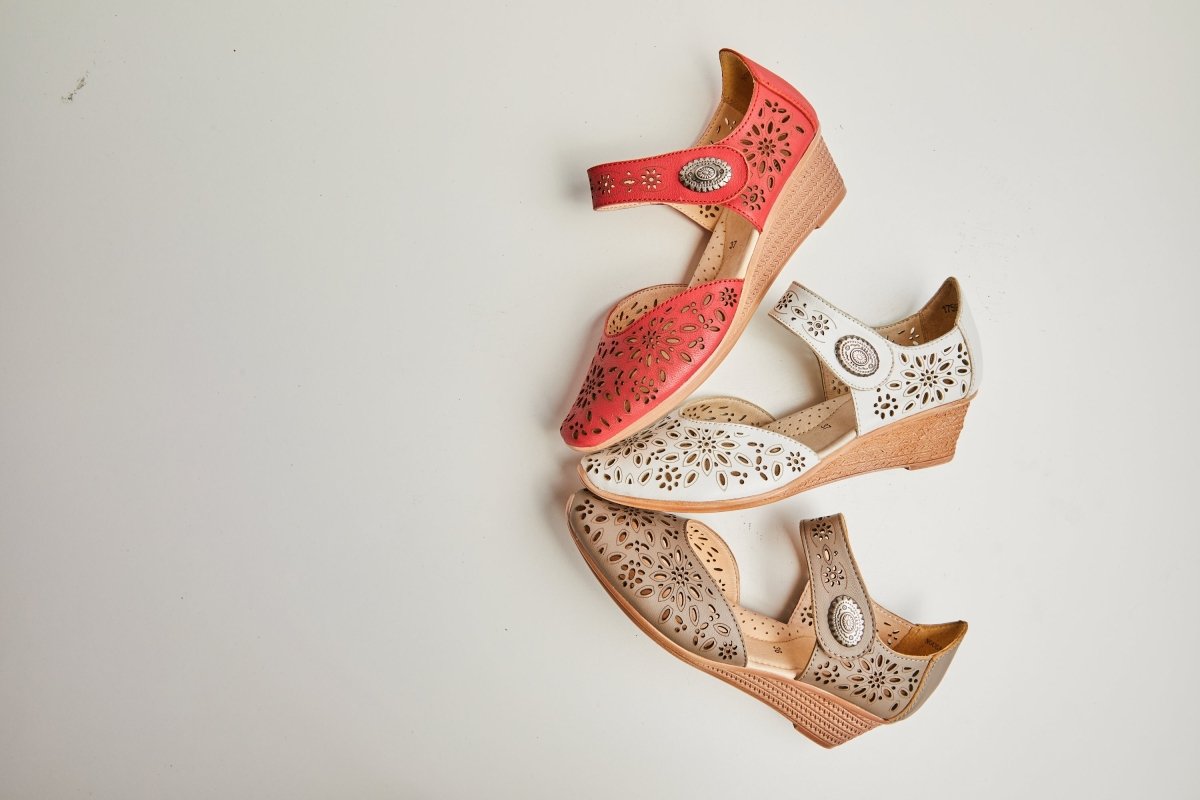 Spring Step Shoes Nougat Mary Jane Women's Leather Wedge Shoe