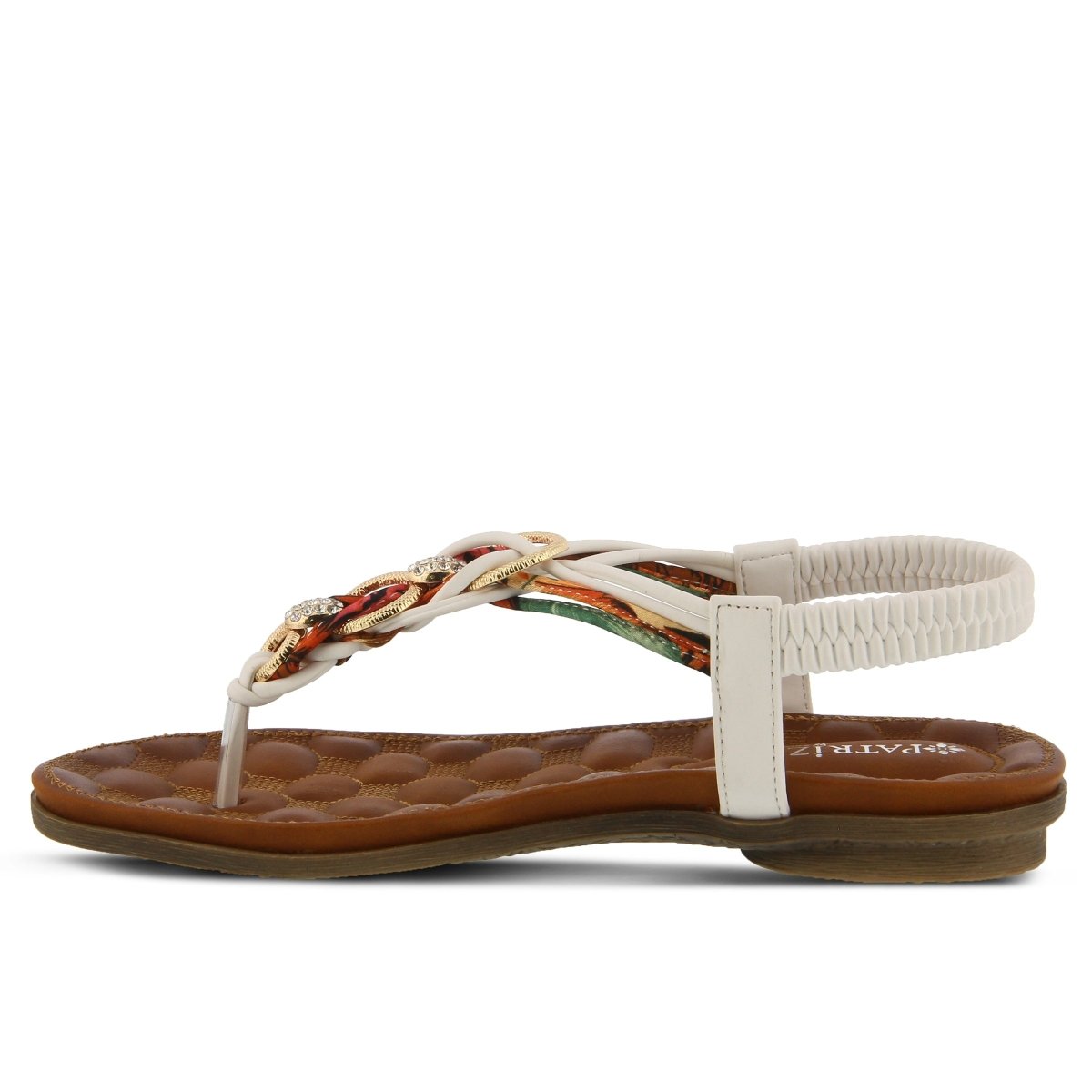 Spring Step Shoes Patrizia Gadelina Women's Sandals Floral Rhinestones