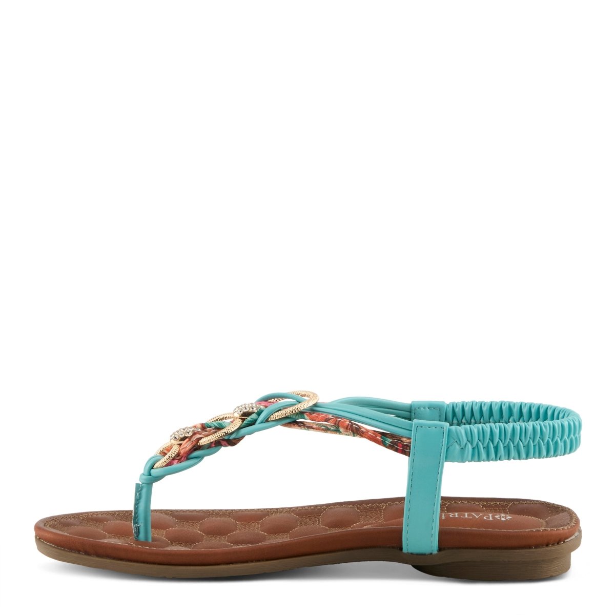 Spring Step Shoes Patrizia Gadelina Women's Sandals Floral Rhinestones