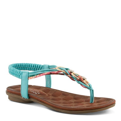 Spring Step Shoes Patrizia Gadelina Women's Sandals Floral Rhinestones