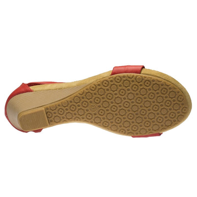 Spring Step Shoes Patrizia Harlequin Women’s Leather Wedge Sandal