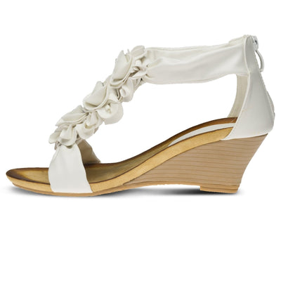Spring Step Shoes Patrizia Harlequin Women’s Leather Wedge Sandal