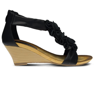 Spring Step Shoes Patrizia Harlequin Women’s Leather Wedge Sandal