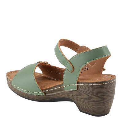 Spring Step Shoes Patrizia Shantay Sandals Women's Leather Wedge
