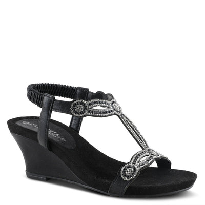 Spring Step Shoes Patrizia Shining T Strap Sandals Women’s Wedge
