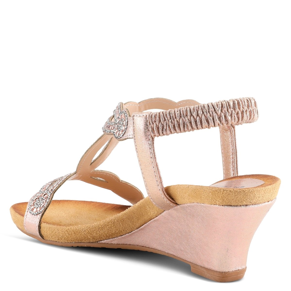 Spring Step Shoes Patrizia Shining T Strap Sandals Women’s Wedge