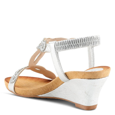 Spring Step Shoes Patrizia Shining T Strap Sandals Women’s Wedge