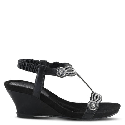 Spring Step Shoes Patrizia Shining T Strap Sandals Women’s Wedge