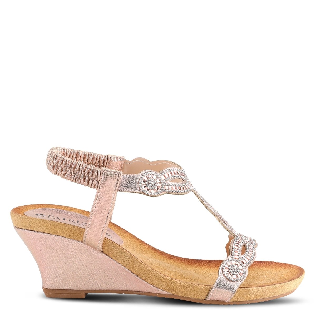 Spring Step Shoes Patrizia Shining T Strap Sandals Women’s Wedge