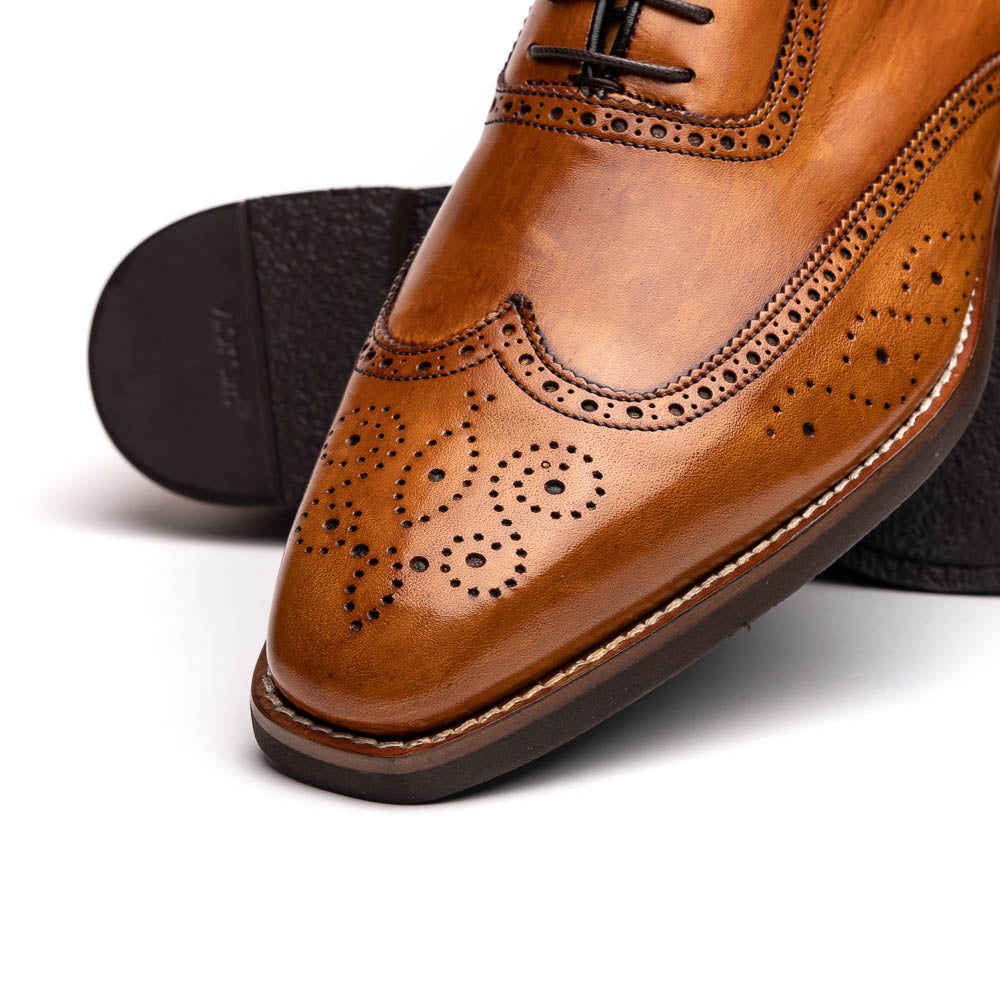 Zelli Italia Men's 25-562-CML STEPHANO Wingtip Oxford Camel