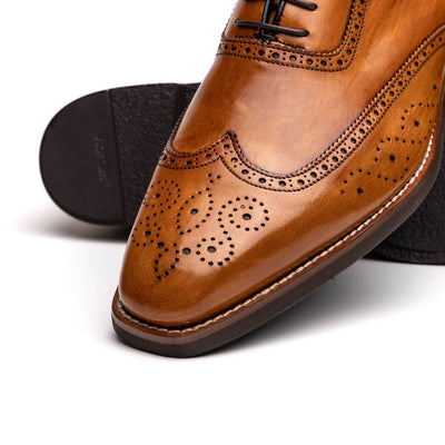 Zelli Italia Men's 25-562-CML STEPHANO Wingtip Oxford Camel