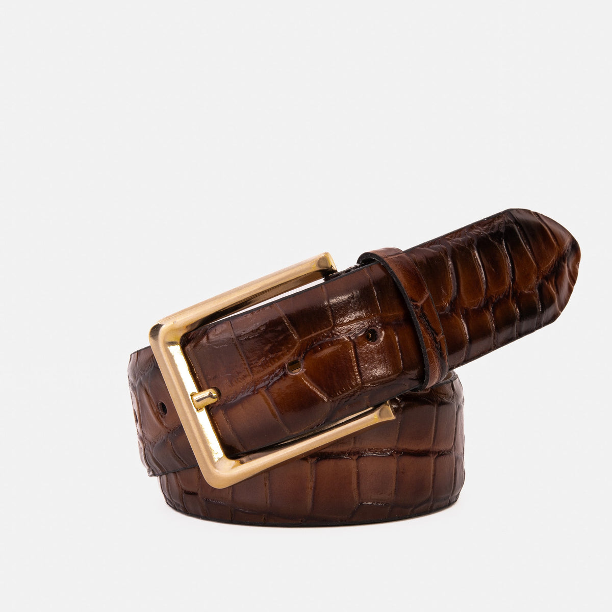 Vinci Leather The Strat Brown Leather Belt – product view 1