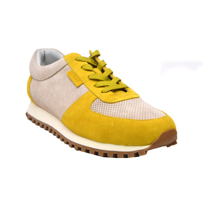 British Walkers Surrey Men's Yellow and Bone Low Top Sneakers view 2