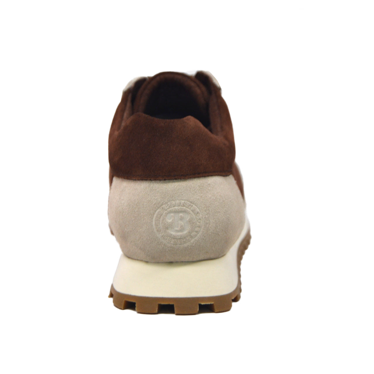 British Walkers Surrey Men's Brown and Bone Suede Low Top Sneakers view 3