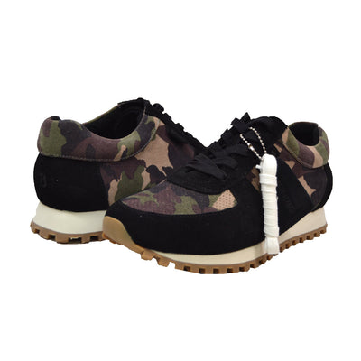 British Walkers Surrey Men's Black and Camouflage Low Top Sneakers view 1
