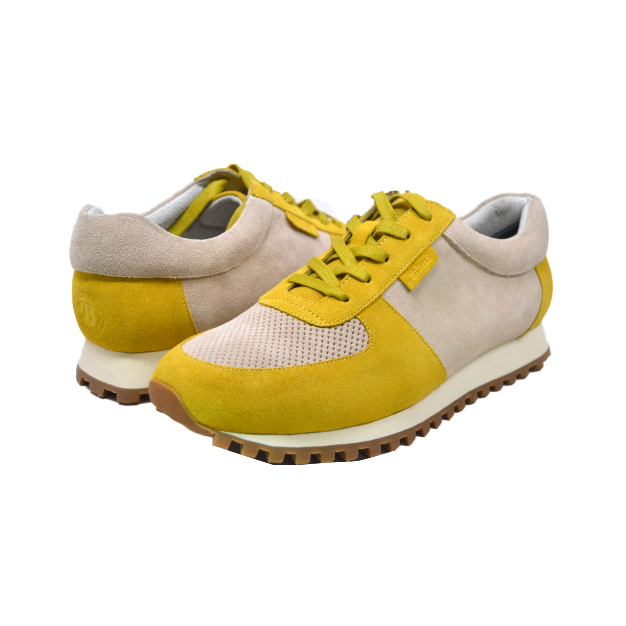 British Walkers Surrey Men's Yellow and Bone Low Top Sneakers view 1