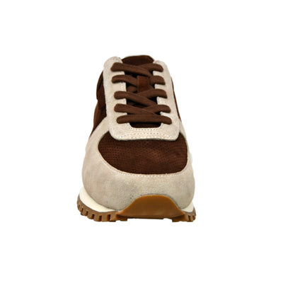 British Walkers Surrey Men's Brown and Bone Suede Low Top Sneakers view 5