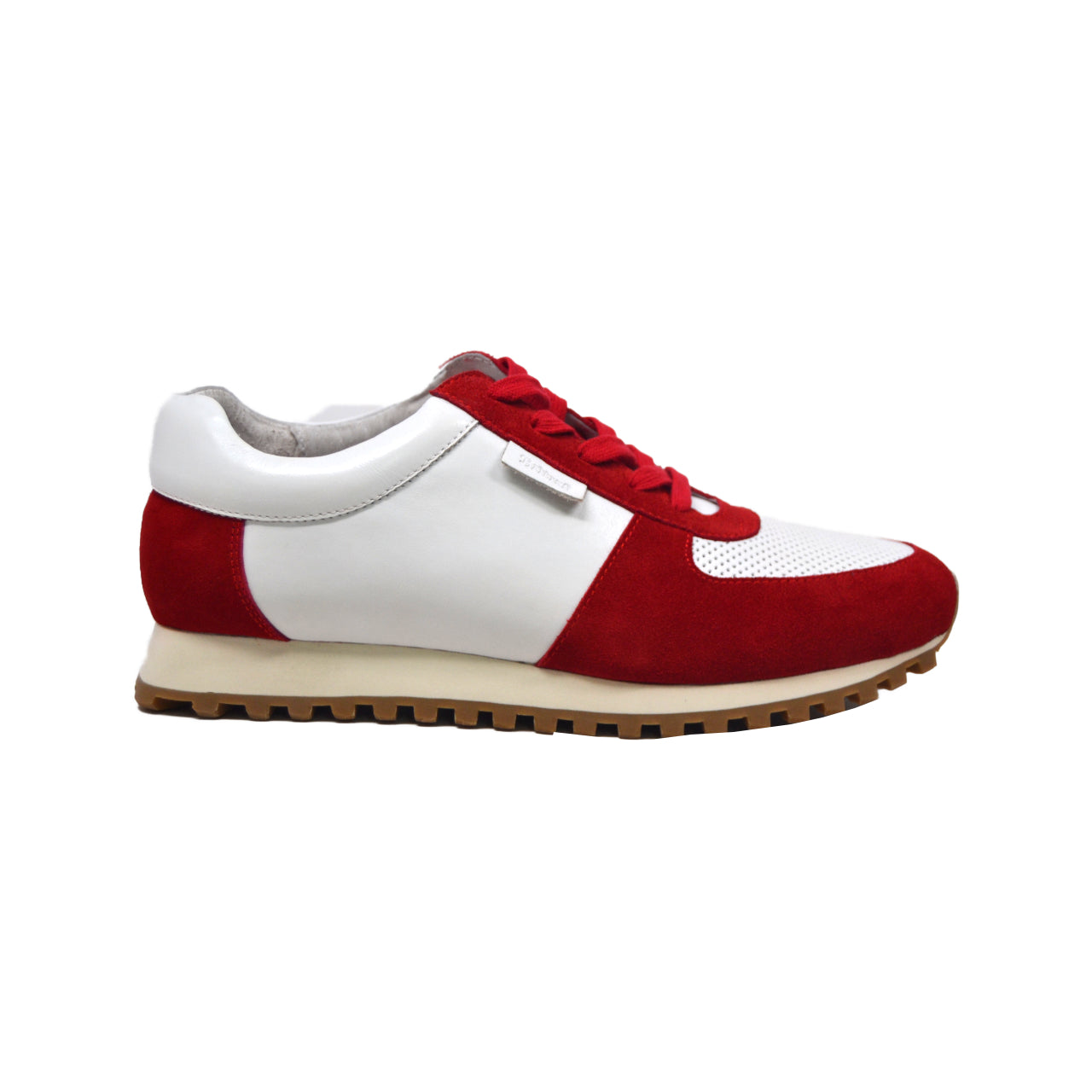 British Walkers Surrey Men's Red and White Low Top Sneakers view 2