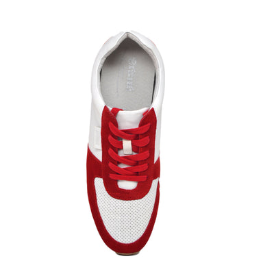 British Walkers Surrey Men's Red and White Low Top Sneakers view 7