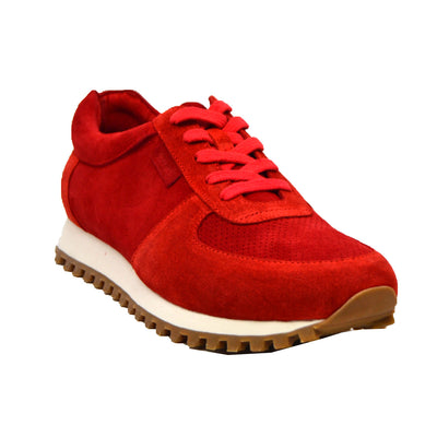 British Walkers Surrey Men's Red Suede Low Top Sneakers view 2