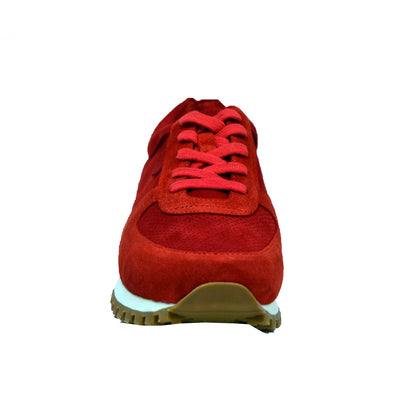 British Walkers Surrey Men's Red Suede Low Top Sneakers view 4