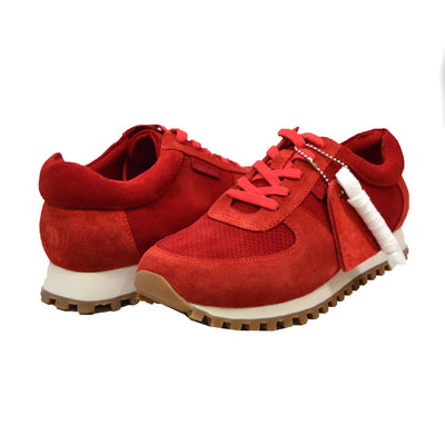 British Walkers Surrey Men's Red Suede Low Top Sneakers view 1